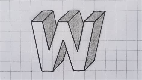 3D Letter W Drawing