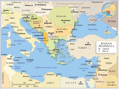 A Map Of The Balkan Peninsula