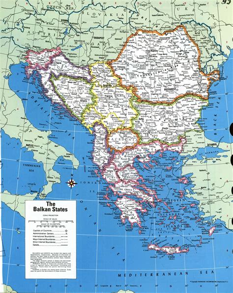 A Map Of The Balkan States