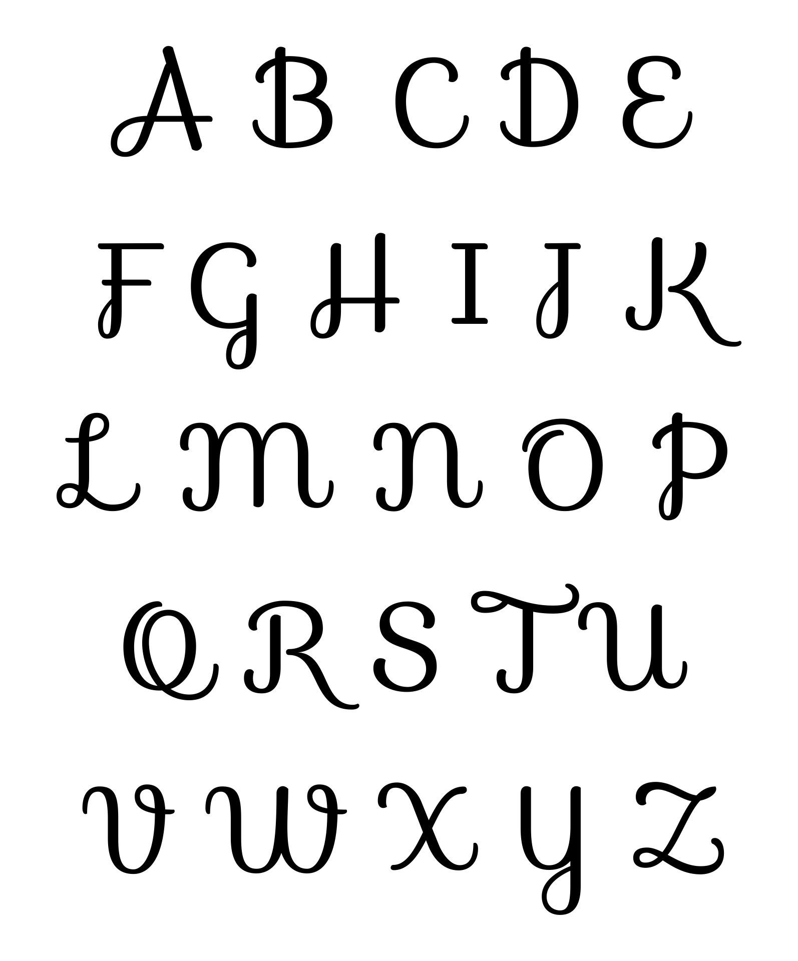 Alphabet V Outline