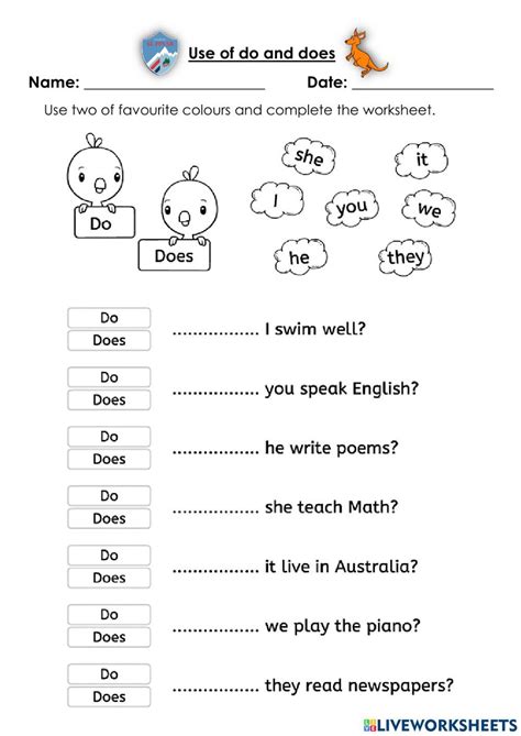 Do And Does Elementary