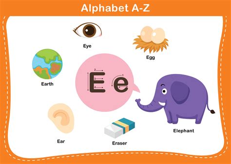 E Alphabet Illustration