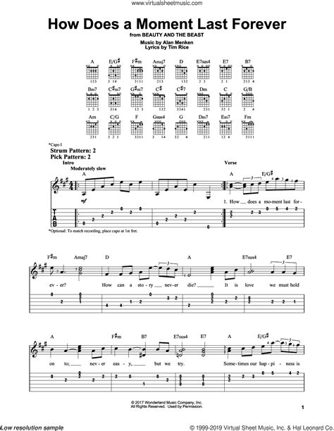 How Does A Moment Last Forever Chord