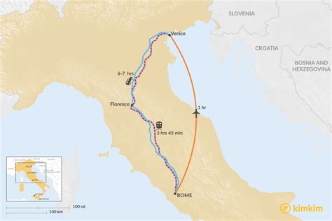 How Far Is From Rome To Venice