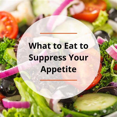 How To Suppress Your Appetite