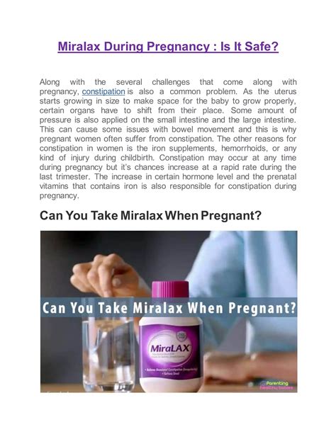 Is Miralax Safe Pregnancy