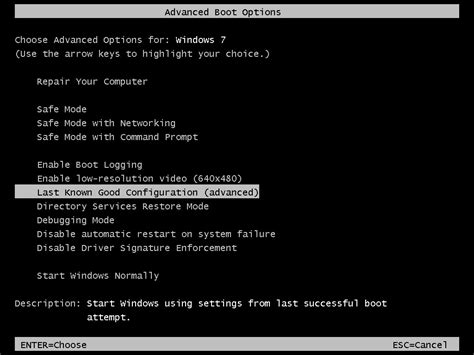 How To Use Last Known Good Configuration In Windows Xp
