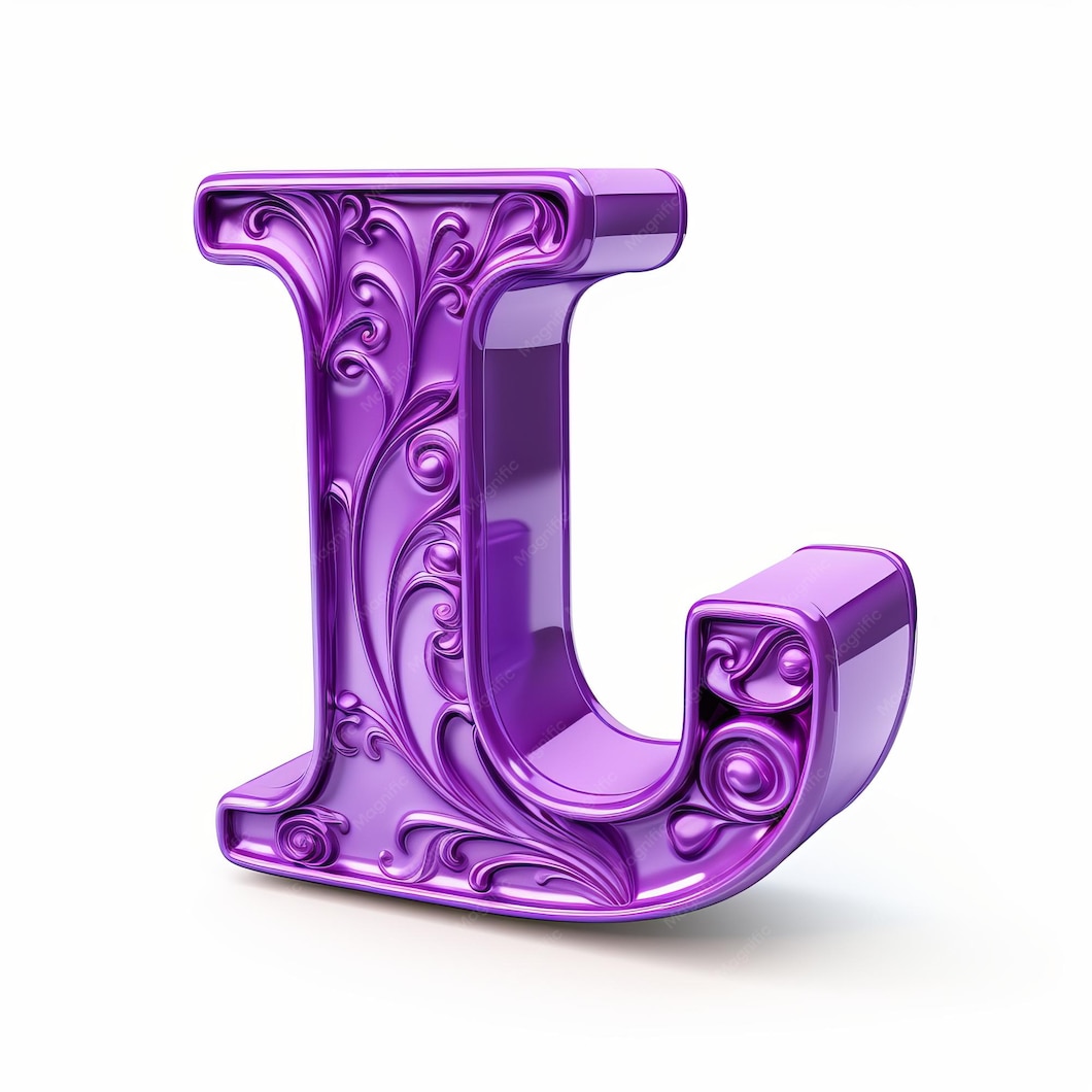 Purple Letter J