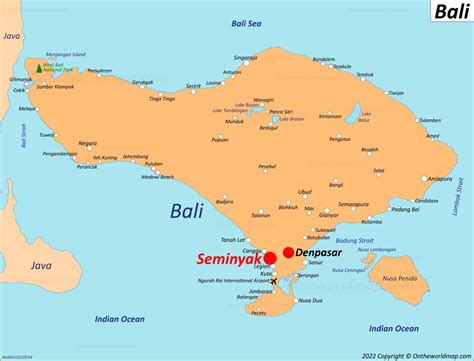 Seminyak On Map Of Bali