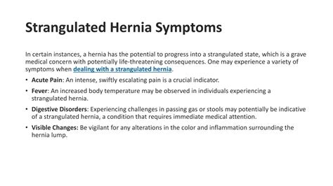 Strangulated Hernia Symptoms