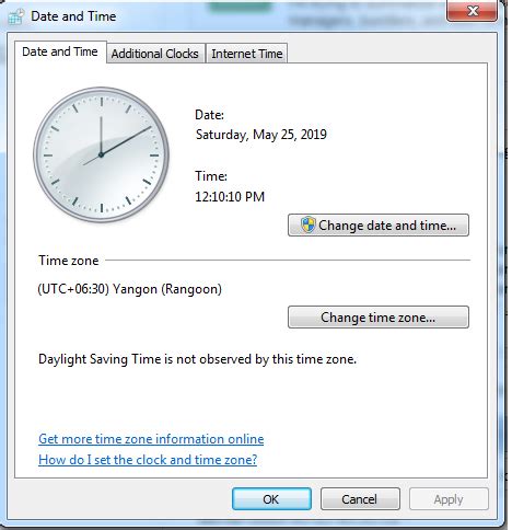 Timezone Of Yangon