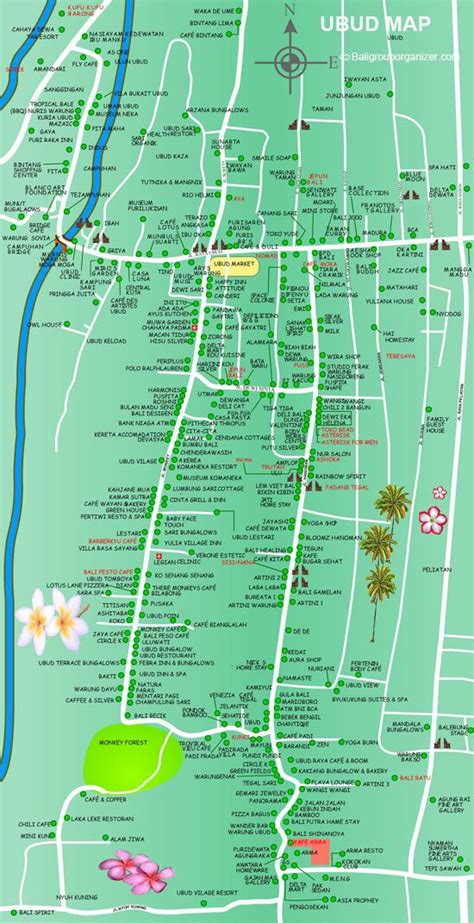 Ubud On Map Of Bali