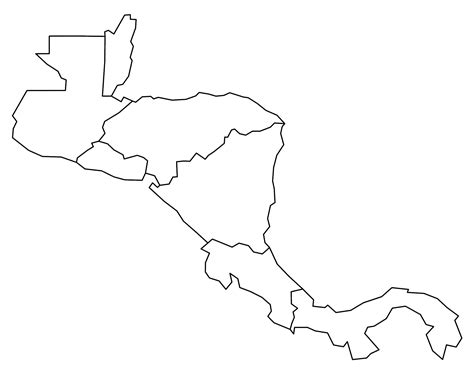 Unlabeled Map Of North And Central America