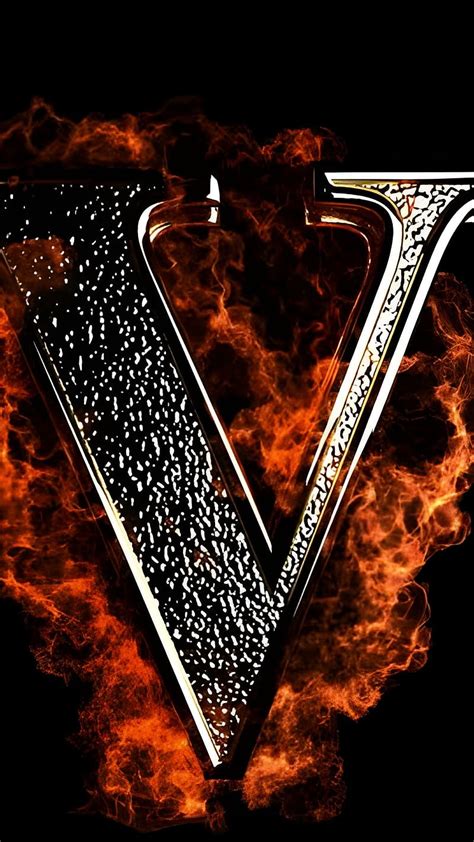 V Name Logo Wallpaper For Laptop