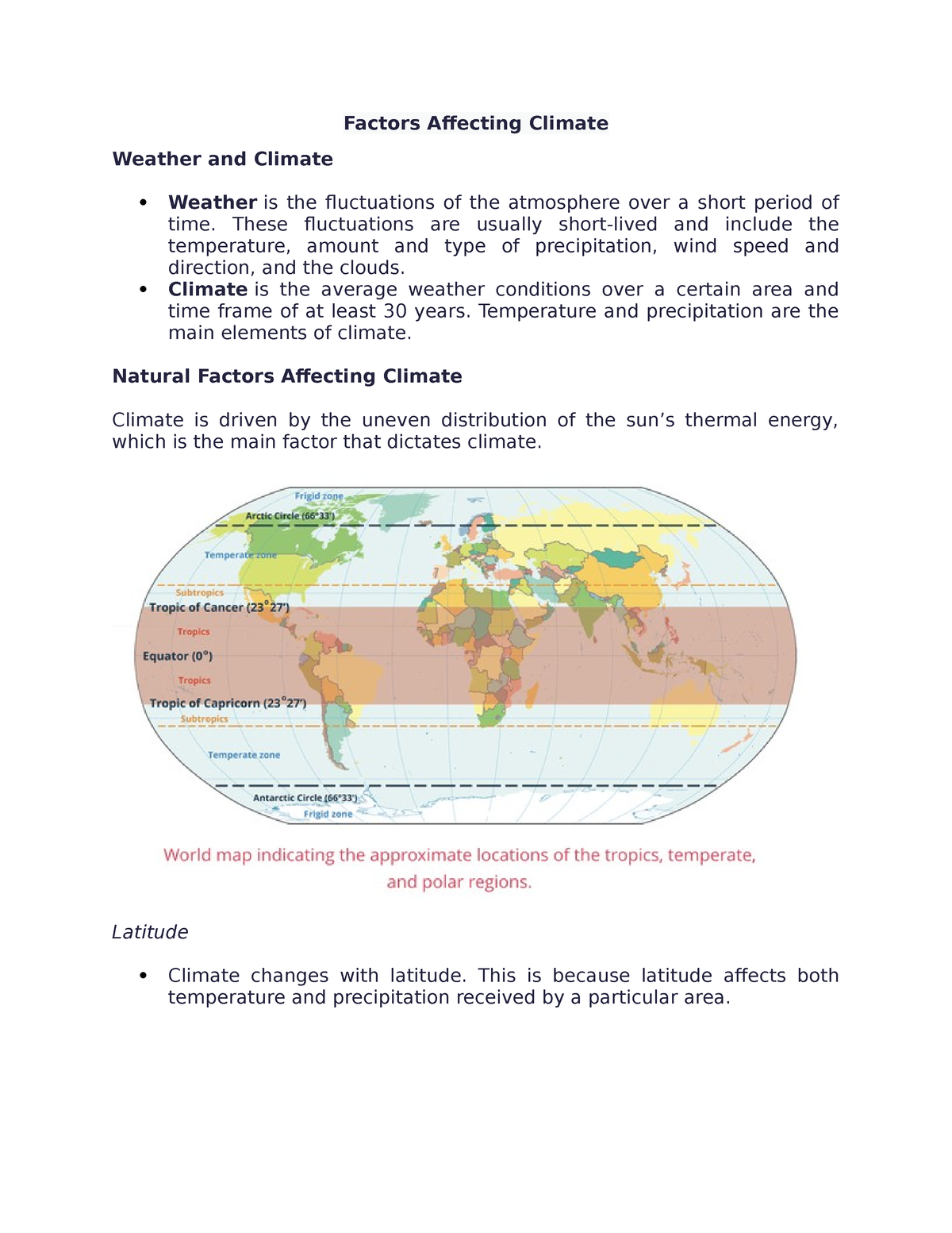 Decoding What Affects The Climate Of A Place