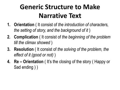 What Are Generic Structure Of Narrative Text