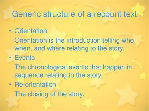 What Are Generic Structure Of Recount Text