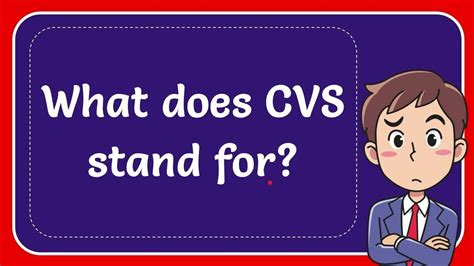 What Does Cvs Stand For Joke