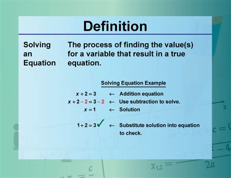 What Does Mean In An Equation