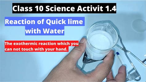 What Happens When Quicklime Reacts With Water