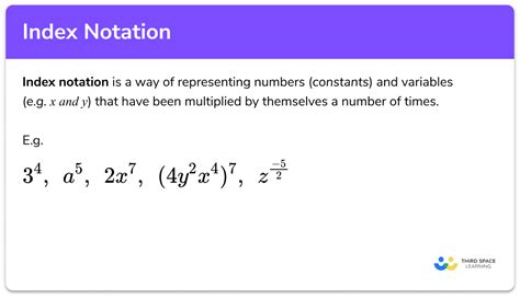 What Is Index Notation