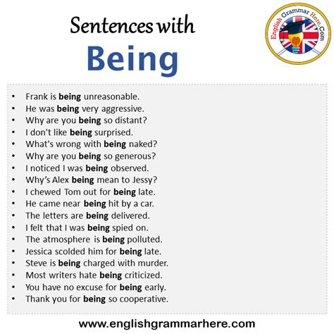 When To Use Being