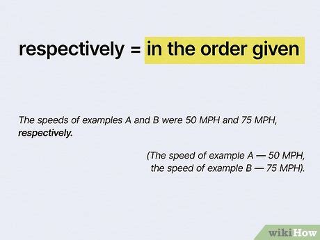 When To Use Respectively In A Sentence