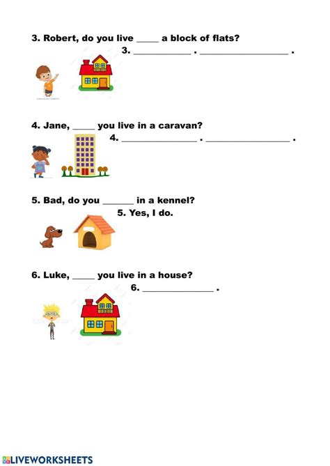 Where I Live Worksheet