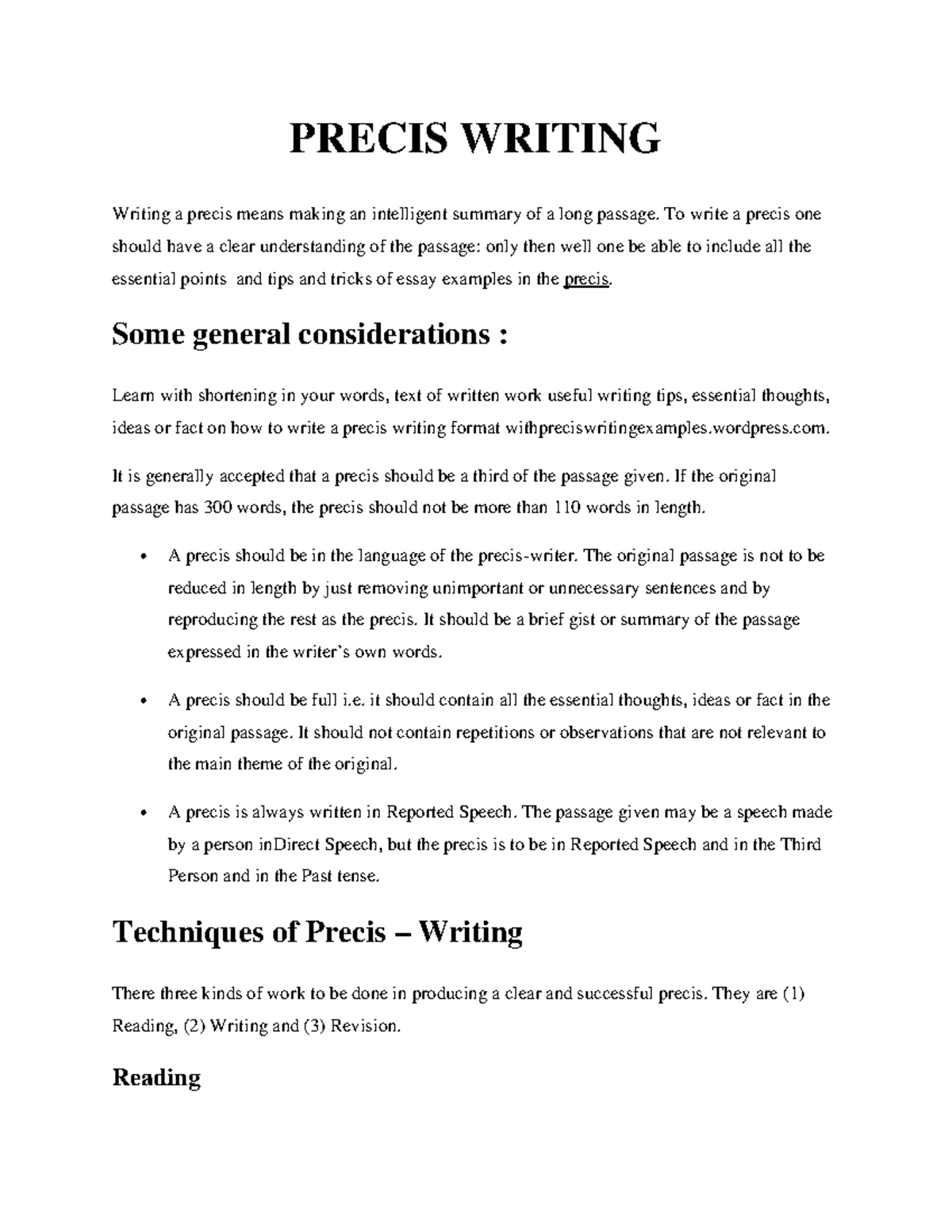 Writing Process Outline